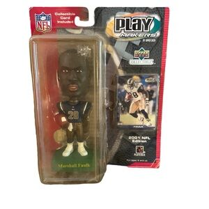 VTG Play Makers By Upper Deck NFL Marshall Faulk Collectible Bobble Head NEW